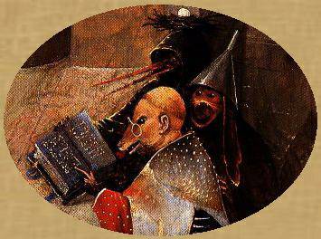 Part of a painting by Hieronymus Bosch.